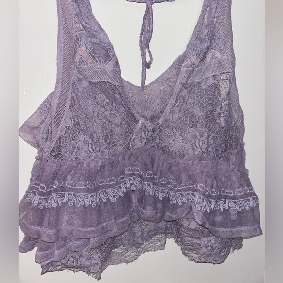 Free People In The Clouds Lace Ruffles Tiered Tank - Picture 6 of 11